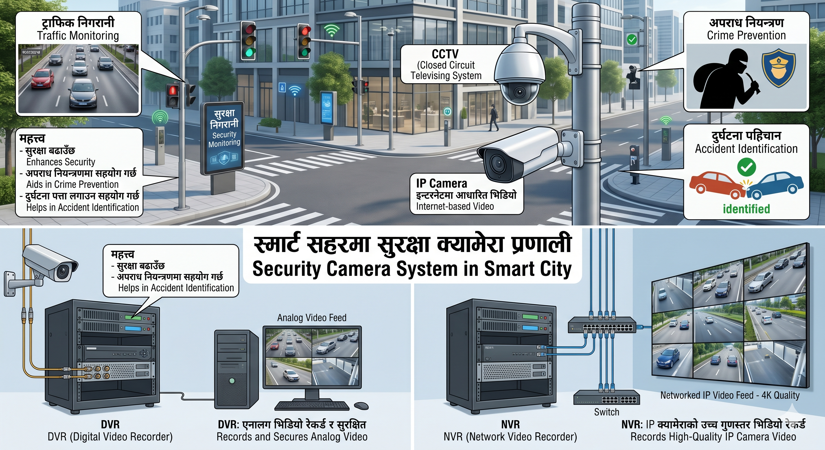 स्मार्ट सहर सुरक्षा क्यामेरा प्रणाली