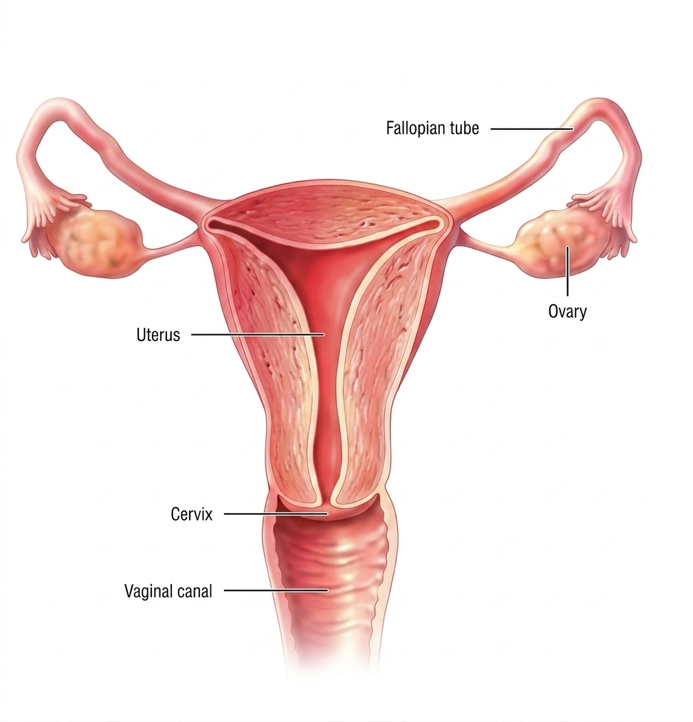 Internal female reproductive organs