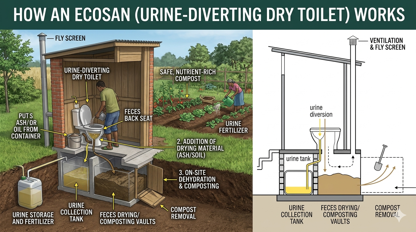 Ecosan Toilet diagram